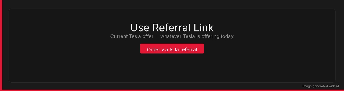 Use referral link · current Tesla offer